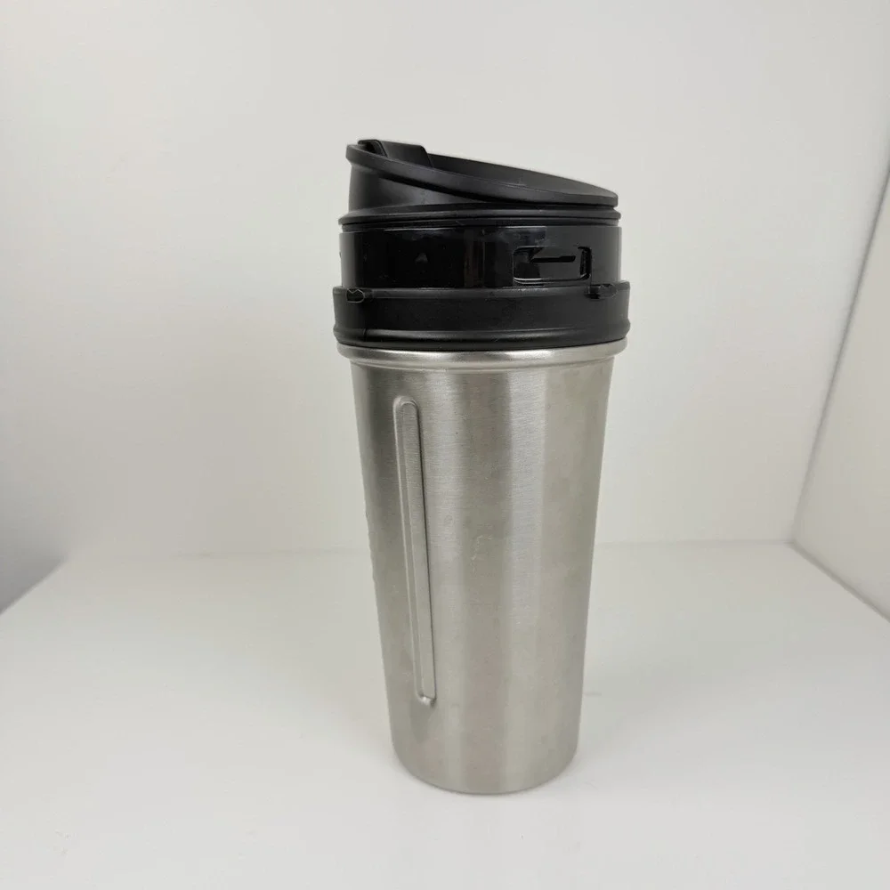Nutri Ninja Stainless Steel Blender Cup Travel To Go Tumbler w/ Lid 16 oz